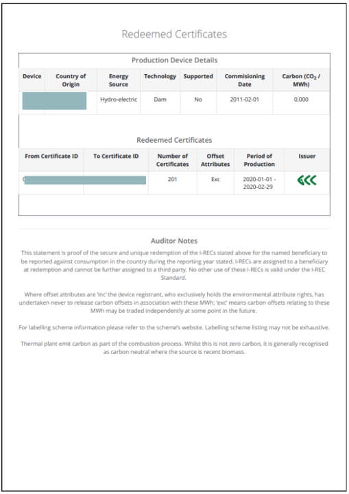 I-REC template