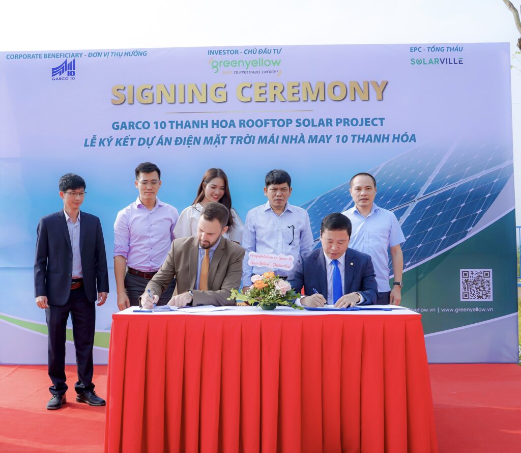 GreenYellow Vietnam successfully signed a PPA Contract with Garco 10 Thanh Hoa!