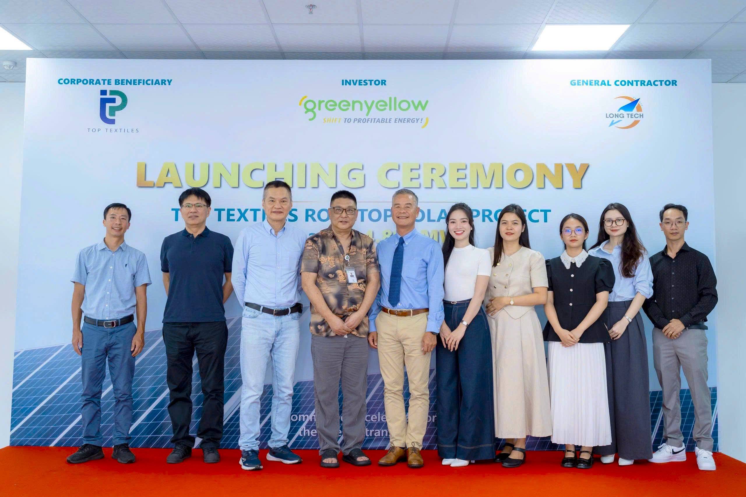 Lễ triển khai dự án điện mặt trời mái nhàTop Textiles